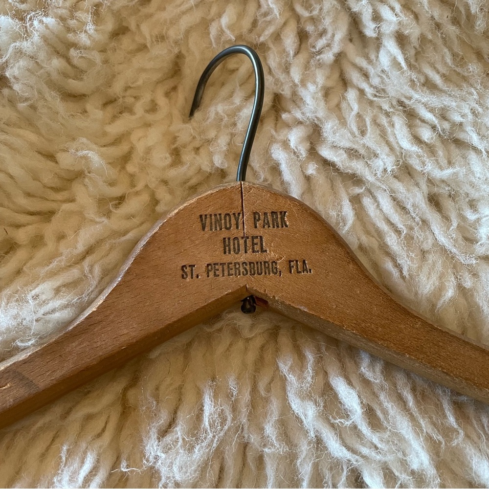 Vintage Wooden Advertising and Crochet Hangers - Picture 6 of 7